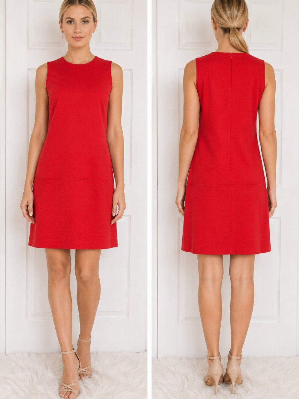 NWT Spiegel Drop Waist Red Shift Dress